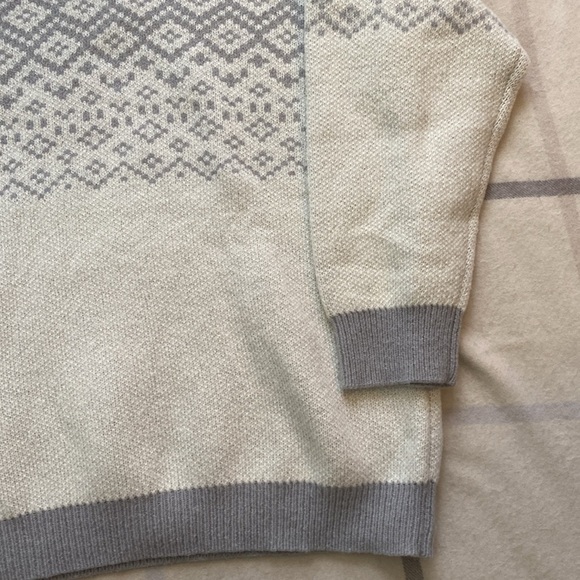 LuLaRoe Gray and Cream Holiday Crewneck Sweater - Picture 6 of 11